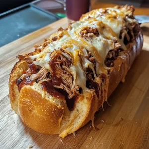 BBQ Pulled Pork Stuffed Cheesy Bread Recipe