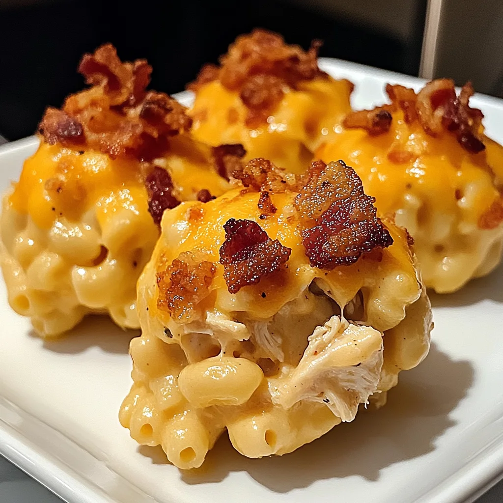 Bacon Ranch Chicken Mac & Cheese Bombs Recipe