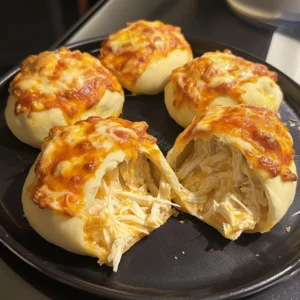 Easy Buffalo Ranch Chicken Pizza Bombs Recipe