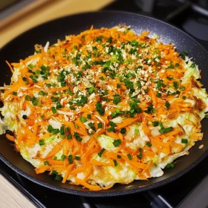 Savory Carrot Okonomiyaki Recipe