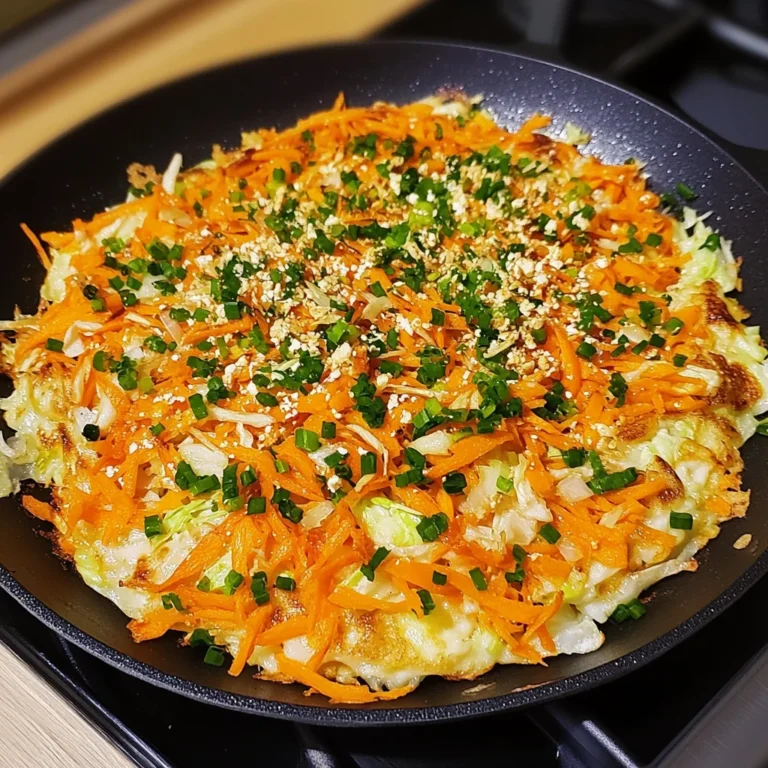 Savory Carrot Okonomiyaki Recipe