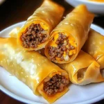 Crispy Cheeseburger Eggrolls Recipe for a Fun Snack