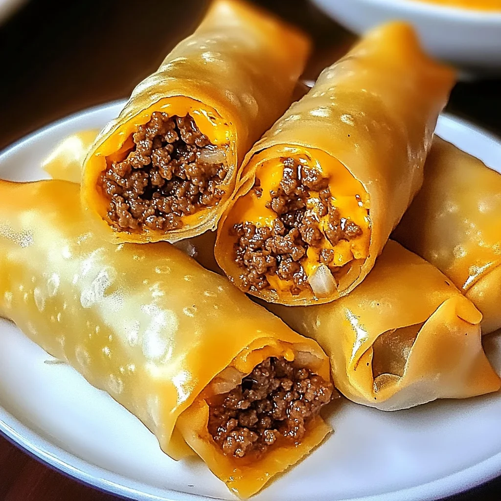 Crispy Cheeseburger Eggrolls Recipe for a Fun Snack