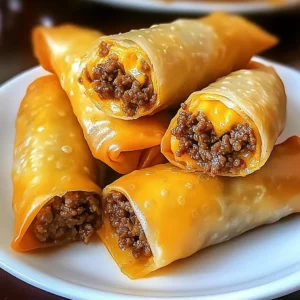 Crispy Cheeseburger Eggrolls Recipe for a Fun Snack