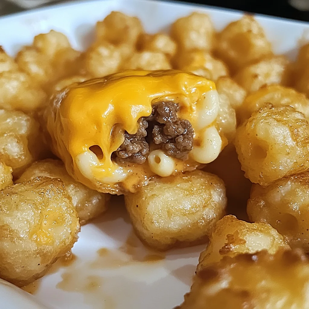 Cheeseburger Mac & Cheese Stuffed Tots Recipe