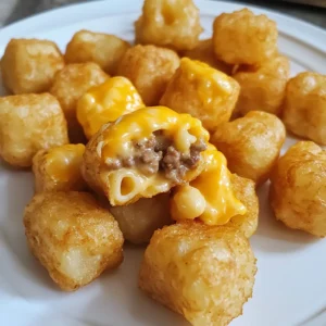 Cheeseburger Mac & Cheese Stuffed Tots Recipe