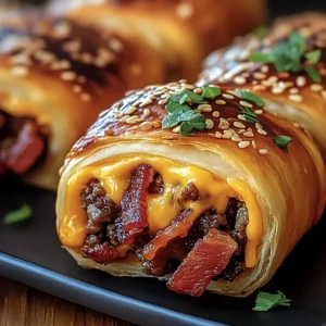 Cheesy Bacon Burger Rollups: Easy Recipe for Game Day