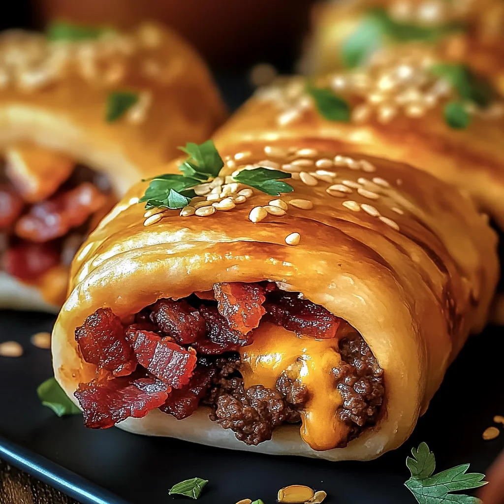 Cheesy Bacon Burger Rollups: Easy Recipe for Game Day