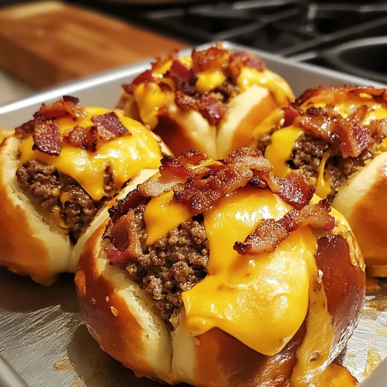 Cheesy Bacon Cheeseburger Pretzel Bombs Recipe