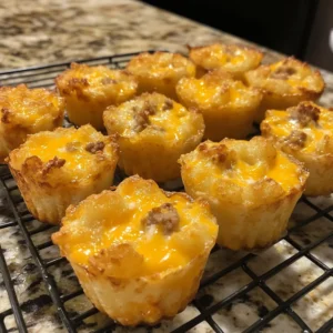 Cheesy Breakfast Tater Tot Casserole Cups Recipe