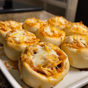 Cheesy Buffalo Chicken Pizza Rolls Recipe
