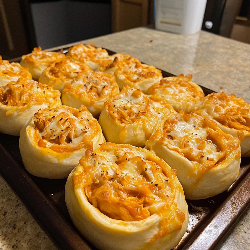 Cheesy Buffalo Chicken Pizza Rolls Recipe
