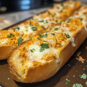 Cheesy Buffalo Chicken Stuffed French Bread Recipe