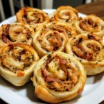 Cheesy Garlic Butter Chicken & Bacon Pinwheels Recipe