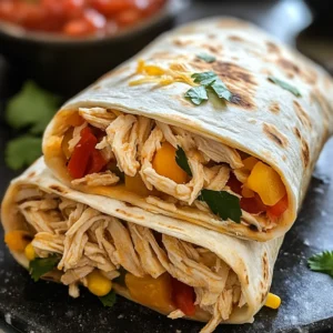 Easy Chicken Bell Pepper Ranch Burritos Recipe
