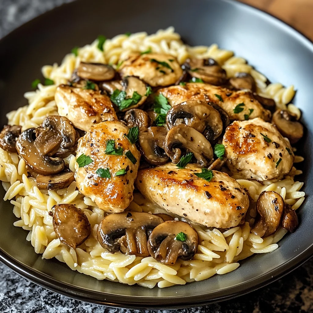 Easy Chicken Marsala Orzo Recipe in 30 Minutes