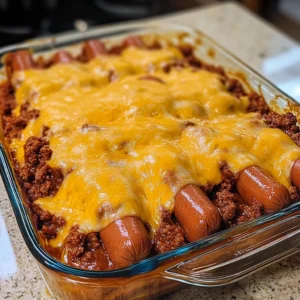 Easy Chili Cheese Dog Casserole Recipe