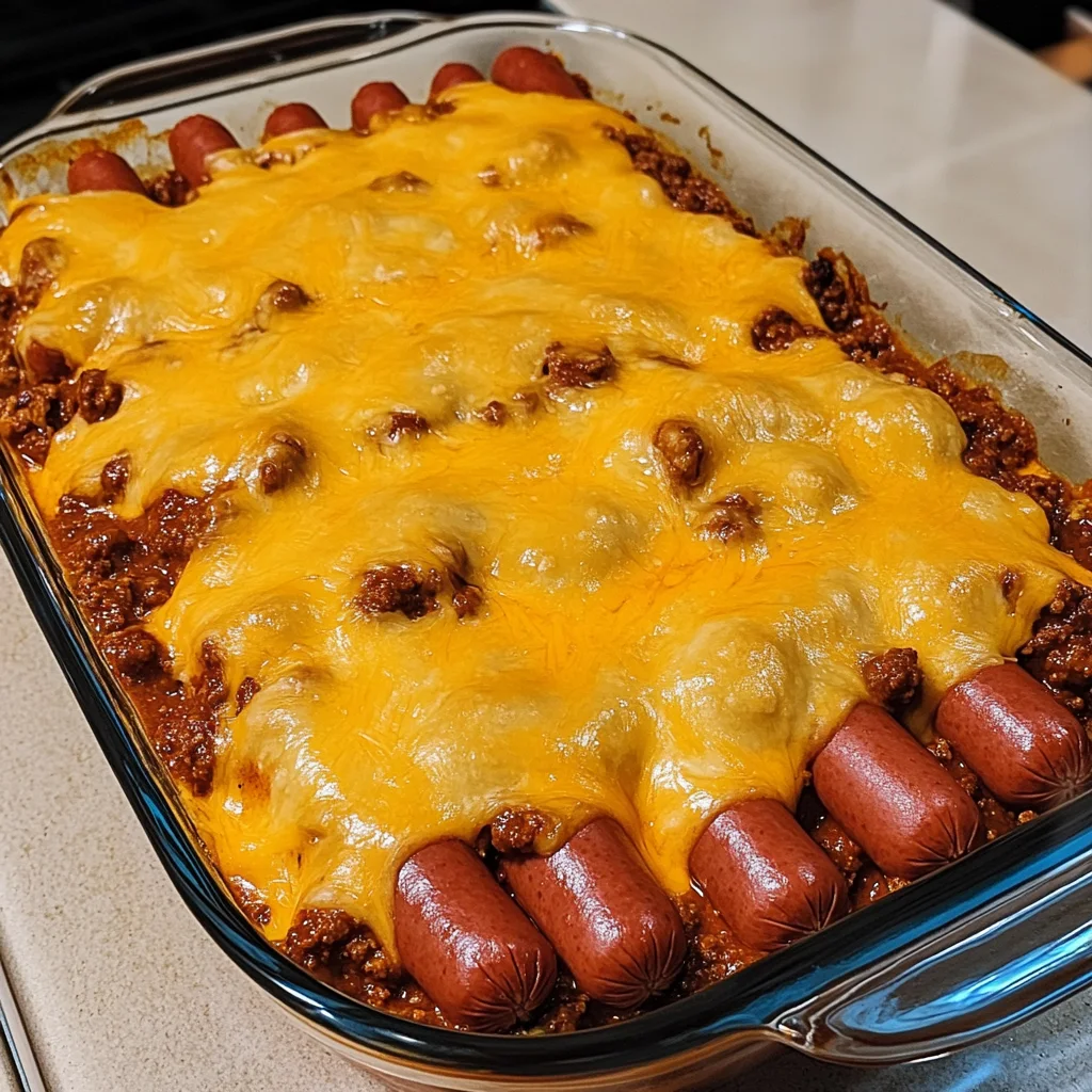 Easy Chili Cheese Dog Casserole Recipe