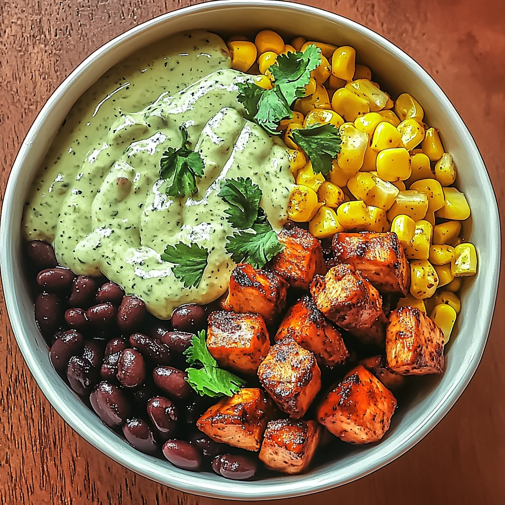 Chipotle Chicken Bowl with Black Beans & Creamy Sauce