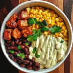 Chipotle Chicken Bowl with Black Beans & Creamy Sauce