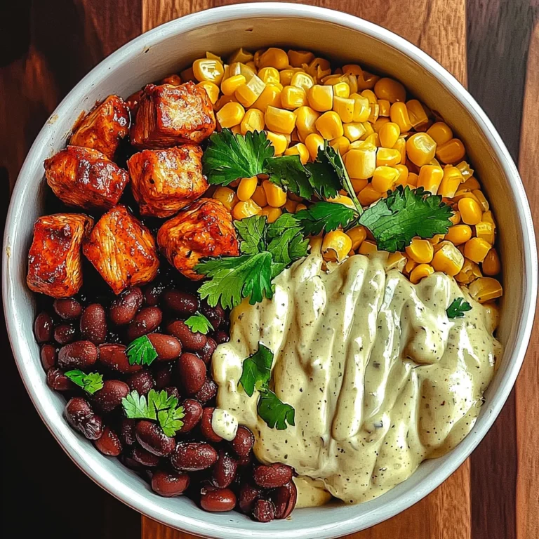 Chipotle Chicken Bowl with Black Beans & Creamy Sauce
