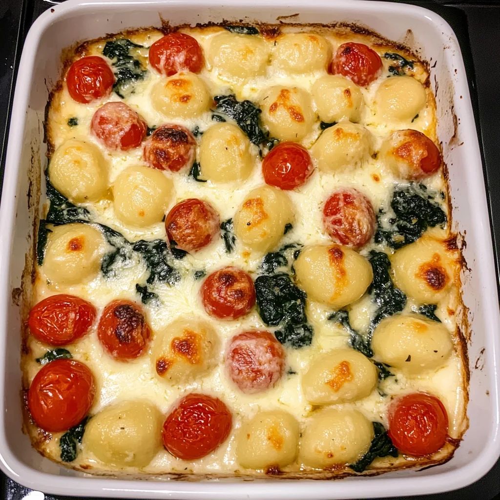 Creamy Tuscan Garlic Parmesan Gnocchi Bake Recipe