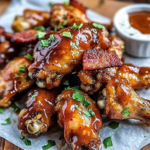 Crispy BBQ Bacon Ranch Chicken Wings Recipe