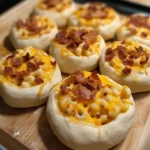 Crispy Bacon Mac & Cheese Loaded Pizza Rolls Recipe