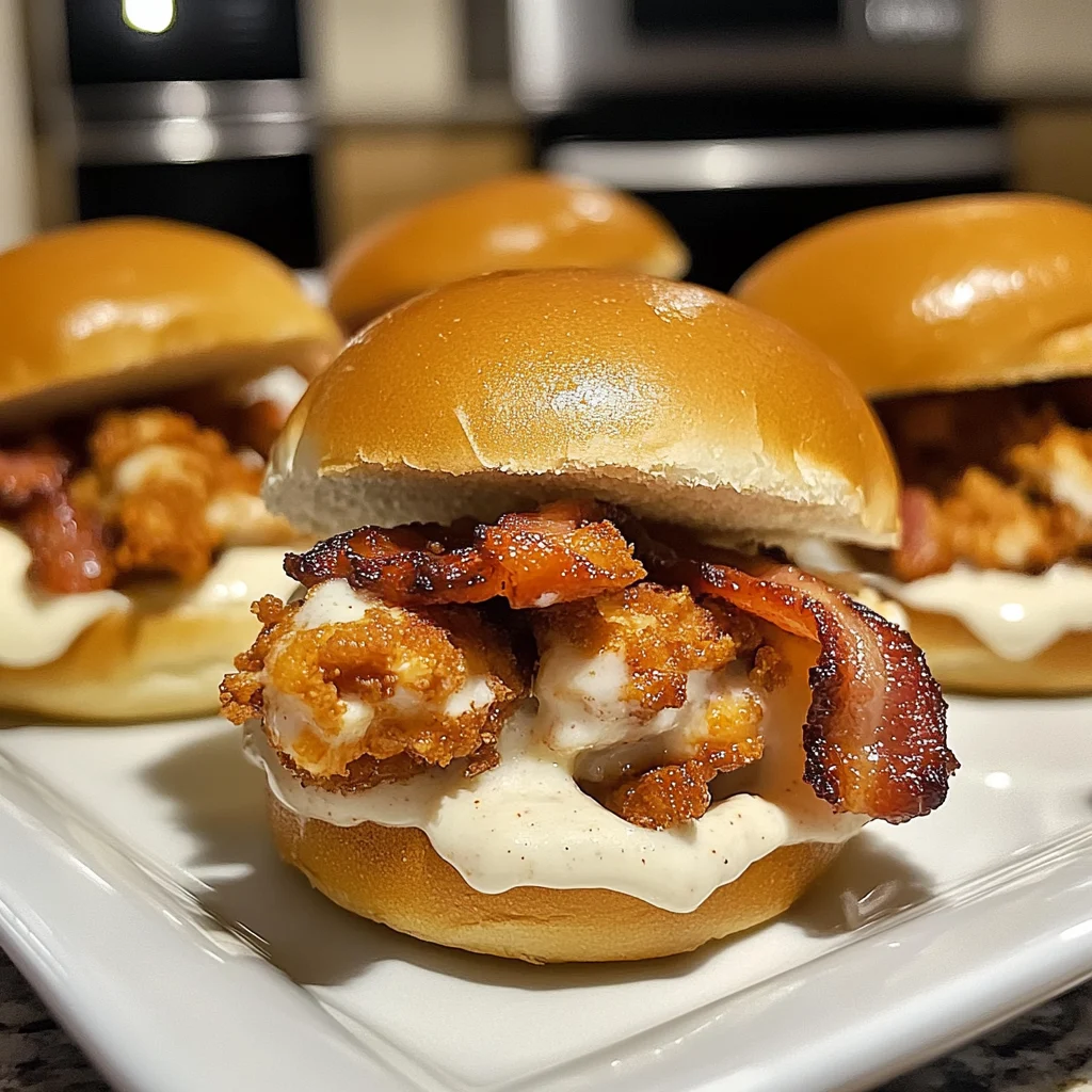 Crispy Buffalo Chicken Bacon Ranch Sliders Recipe