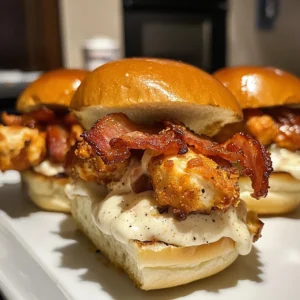 Crispy Buffalo Chicken Bacon Ranch Sliders Recipe