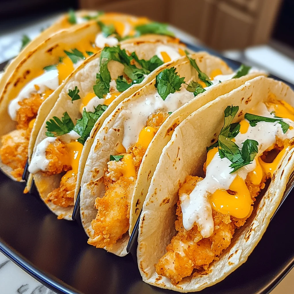 Crispy Buffalo Chicken Cheese Tacos Recipe