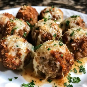 Crispy Garlic Parmesan Cheese Stuffed Meatballs Recipe
