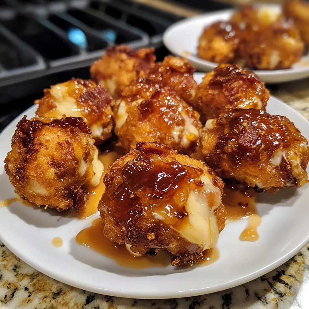 Crispy Honey BBQ Bacon Chicken Cheese Bombs Recipe