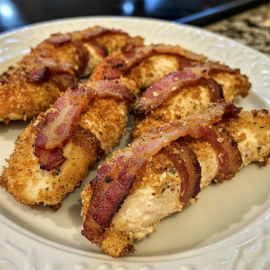 Crispy Ranch Bacon Wrapped Chicken Tenders Recipe