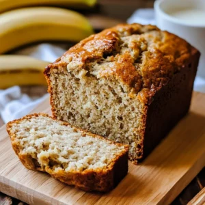 Easy 3-Ingredient Banana Bread Recipe