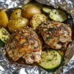 Easy Foil Packet Garlic Herb Chicken & Veggies Recipe