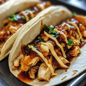 Garlic Butter Honey BBQ Chicken Tacos Recipe