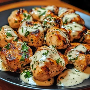 Grilled Chicken Bites with Creamy Garlic Sauce Recipe