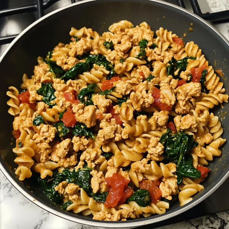 High-Protein One-Pot Pasta with Chicken and Spinach