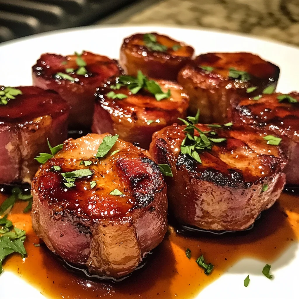 Honey BBQ Bacon-Wrapped Pork Medallions Recipe