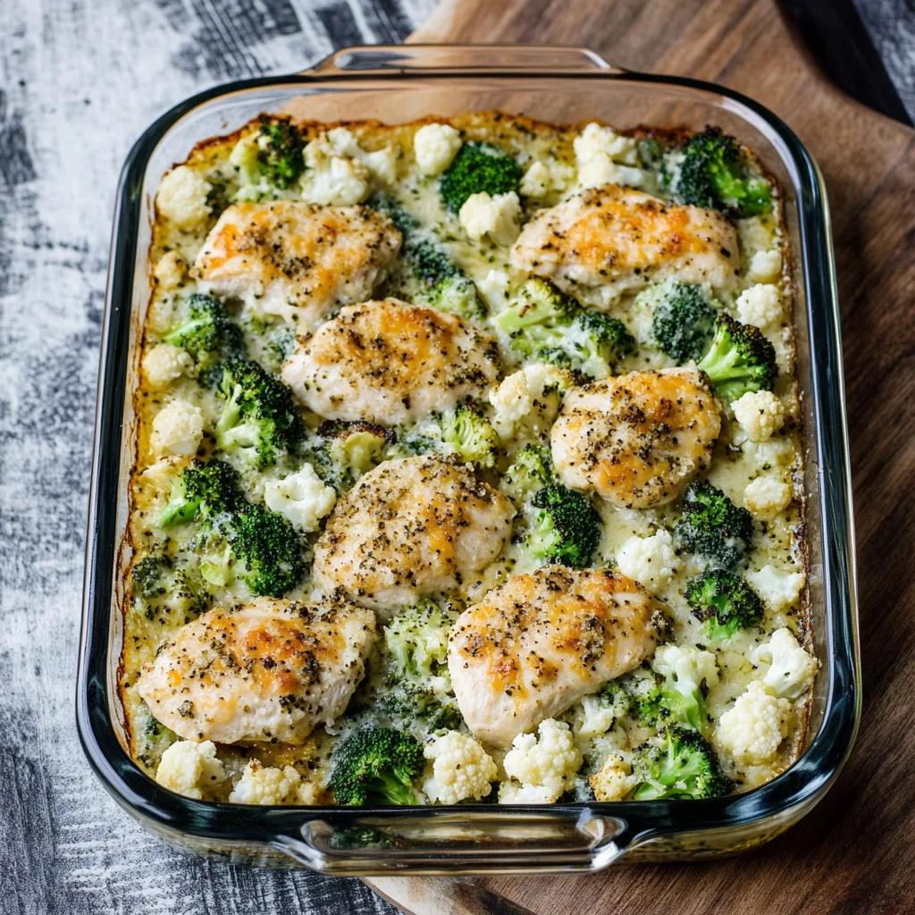 Keto-Friendly Cheesy Chicken & Broccoli Bake in 25 Minutes