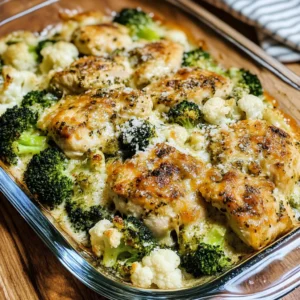 Keto-Friendly Cheesy Chicken & Broccoli Bake in 25 Minutes