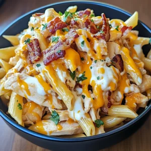 Loaded BBQ Bacon Ranch Chicken Pasta Bake Recipe