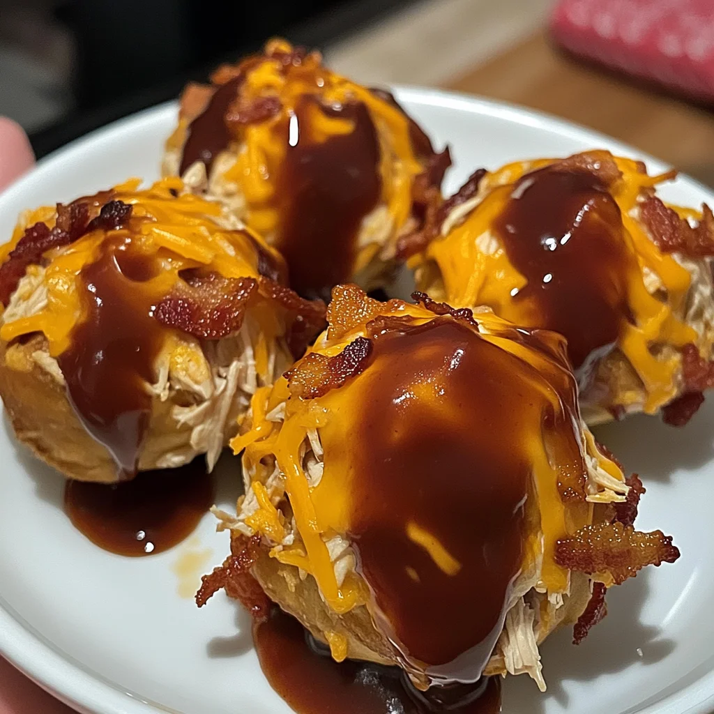 Loaded BBQ Chicken Bacon Cheese Bombs Recipe