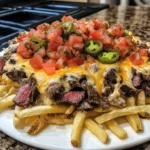 Loaded Steak and Cheese French Fry Nachos Recipe