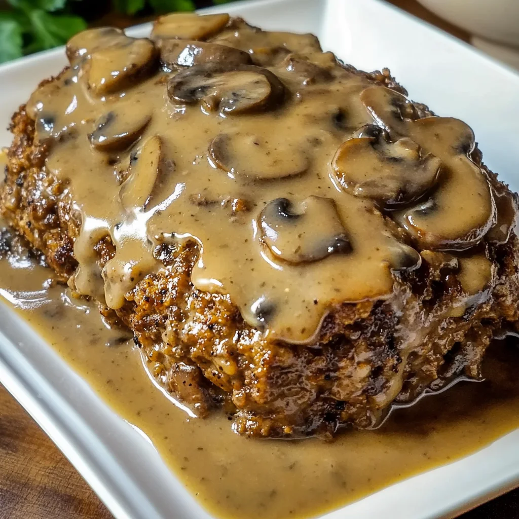 Delicious Meatloaf with Mushroom Gravy Recipe