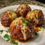 Mozzarella Stuffed BBQ Meatball Bombs Recipe