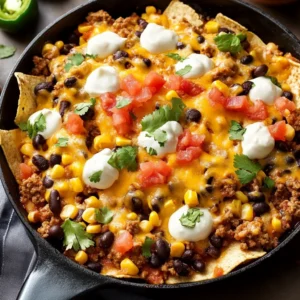 One-Pan Taco Skillet Casserole for Easy Weeknight Dinners