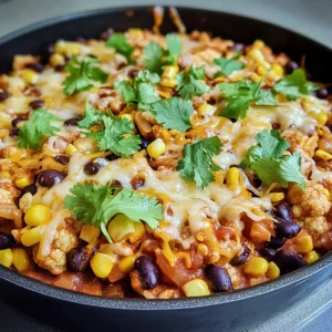 One-Pan Vegan Enchilada Cauliflower Bake Recipe