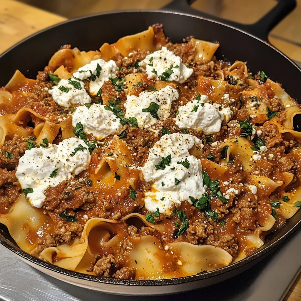 One-Pot Skillet Lasagna Recipe: Easy & Delicious Dinner